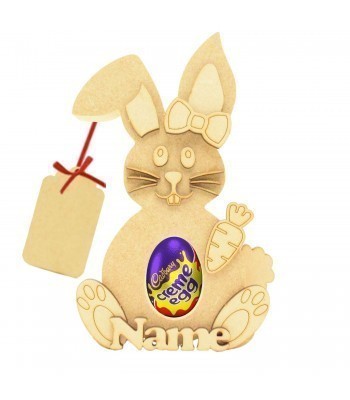 18mm Freestanding Easter CREME EGG Holder - Rabbit With 3d Accessories Face 1